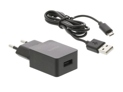 USB napájecí adaptér 2.1 A s microUSB kabelem Sweex černý CH-003BL