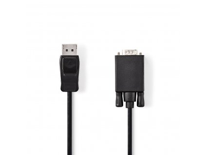 Nedis propojovací kabel zástrčka DisplayPort – zástrčka VGA, 2 m, černá (CCGP37301BK20)