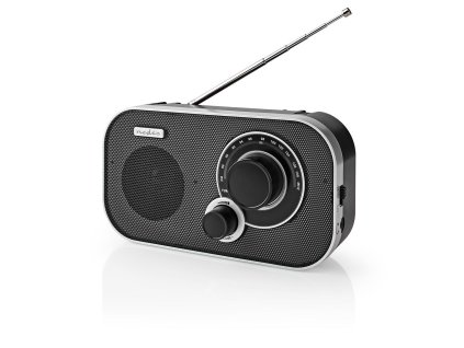Nedis RDFM1320SI přenosný radiopřijímač FM 1.5 W, stříbrná/černá