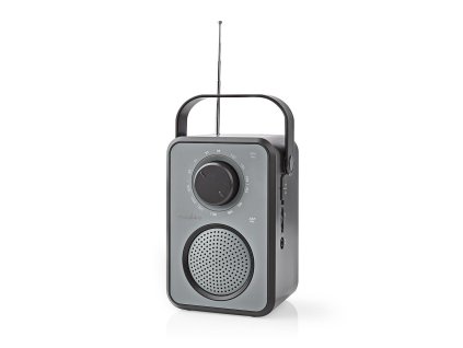 Nedis RDFM1400GY přenosný radiopřijímač AM/FM 1.8 W, šedá/černá