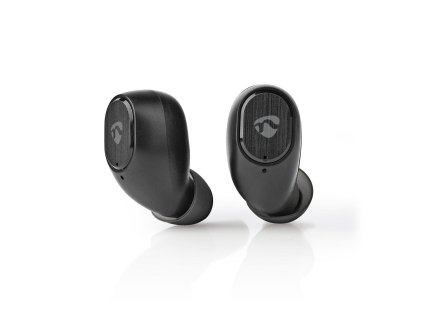 Nedis HPBT3053BK Bluetooth® bezdrátová sluchátka do uší, hlasové ovládání, 3 hod. výdrž, nabíjecí pouzdro, černá