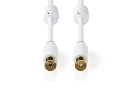 Nedis CSBW40015WT10 anténní kabel 100 dB úhlová zástrčka Coax - zásuvka Coax, 1 m, bílá