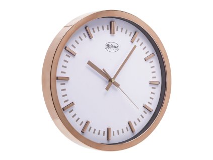 Analogové nástěnné hodiny 30 cm zlaté, Balance 776029
