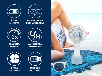 Beper P206VEN400 mini dobíjecí ventilátor USB