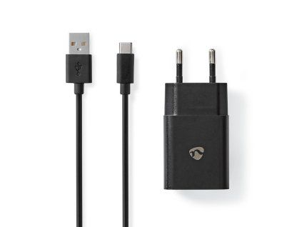 Nedis WCHAC242ABK USB napájecí adaptér 2.4 A + USB-C™ kabel, černá