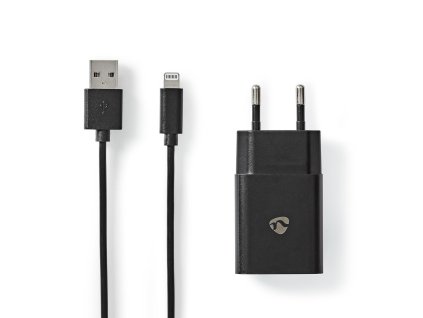 Nedis WCHAL242ABK USB napájecí adaptér 2.4 A s Lightning kabelem / černá
