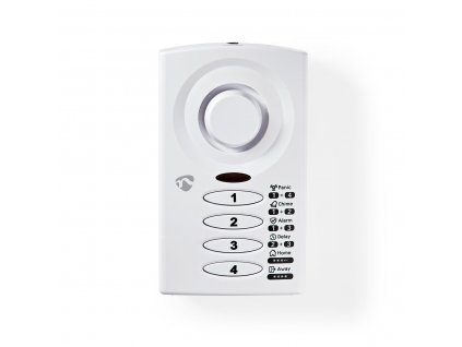 Nedis ALRMD30WT dveřní / okenní alarm s magnetickým snímačem, klávesnice, 3 režimy alarmu