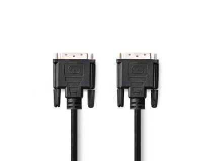 DVI Kabel | DVI-D 24+1kolíková Zástrčka | DVI-D 24+1kolíková Zástrčka | 10 m | Černý