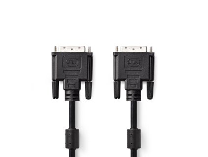 Nedis propojovací kabel zástrčka DVI-D 24+1 pin – zástrčka DVI-D 24+1 pin, 3 m, černá (CCGP32001BK30)