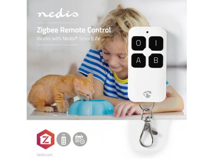 Nedis SmartLife Tuya ZigBee chytrý dálkový ovladač, 4 programovatelná tlačítka (ZBRC10WT)