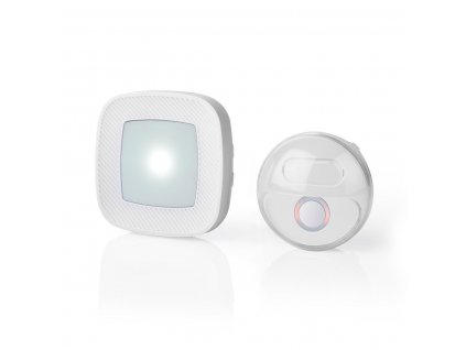 Nedis DOORB220CWT bezdrátový zvonek, 80 dB, 36 melodií, napájený ze sítě, blikající LED, bílý