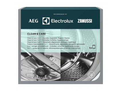 AEG/Electrolux Clean Care čistič, odvápňovač a dezinfekce pro pračky a myčky, 6 cyklů (M3GCP400)