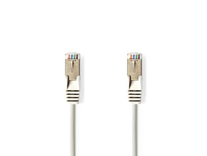 Cat 5e kabel | SF / UTP | RJ45 (8P8C) Zástrčka | RJ45 (8P8C) Zástrčka | 2.00 m | Kulatý | PVC | Šedá | Blistr