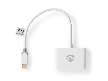 USB Adaptér | USB 3.1 Gen1 | USB Typ-C ™ Zástrčka | 2x USB Typ A | 1000 Mbps | 0.20 m | Kulatý | Pozlacené | PVC | Bílá | Box s Okénkem