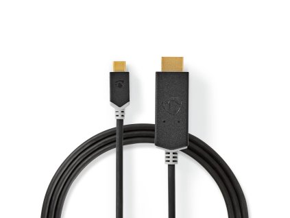 USB Adaptér | USB 3.2 Gen 1 | USB Typ-C ™ Zástrčka | Konektor HDMI ™ | 2.00 m | Kulatý | Pozlacené | PVC | Antracitová | Box s Okénkem
