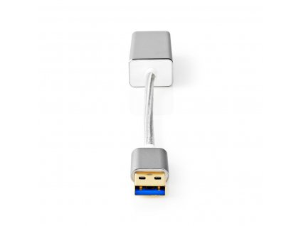 adaptér USB | USB 3.2 Gen 1 | USB Typ-A | RJ45 Zásuvka | Pozlacené | Přímý | 0.20 m | Kulatý | Nylon / Opletený | Hliník | Stříbrná | Box s Okénkem