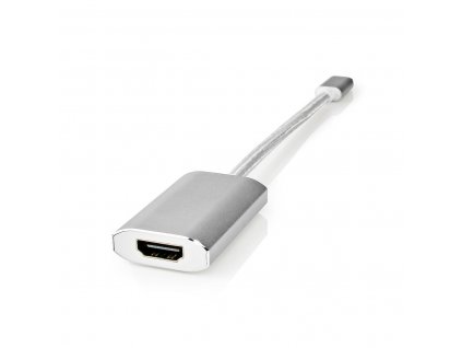Nedis Fabritallic CCTB64680AL02 USB adaptér zástrčka USB-C - zásuvka HDMI, 0.2 m, stříbrná