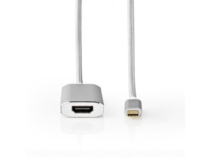 USB Adaptér | USB 3.2 Gen 1 | USB Typ-C ™ Zástrčka | Konektor HDMI ™ | 2.00 m | Kulatý | Pozlacené | Nylon / Opletený | Stříbrná | Box s Okénkem