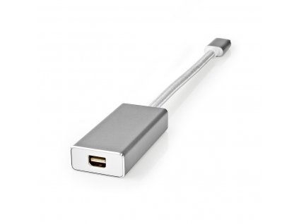 Nedis Fabritallic CCTB64550AL02 USB adaptér zástrčka USB-C - zásuvka Mini DisplayPort, 0.2 m, stříbrná