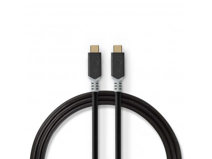 Nedis propojovací kabel USB 3.2 (Gen.2x2) zástrčka USB C - zástrčka USB C, 100W, 20 Gb/s, 1 m (CCBW64020AT10)