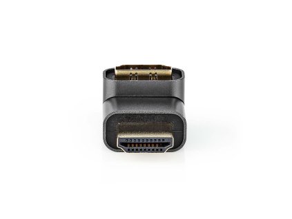 HDMI ™ Adapter | HDMI Zástrčka / Konektor HDMI ™ | HDMI Zásuvka / Výstup HDMI™ | Pozlacené | Úhlový 270° | Hliník | Šedá | 1 pc | Box s Okénkem