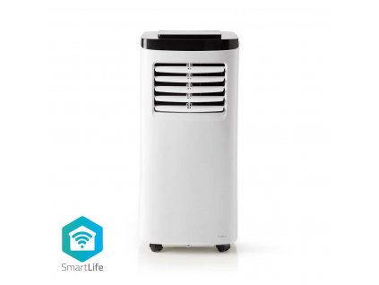Nedis SmartLife chytrá mobilní klimatizace, 7000 BTU, 40 - 60 m³, Wi-Fi, energetická třída A, 65 dB, bílá (WIFIACMB1WT7)