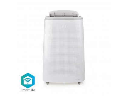 Nedis SmartLife chytrá mobilní klimatizace, 16000 BTU, 40 - 105 m³, Wi-Fi, energetická třída A, 65 dB, odvlhčování, 3 rychlosti, bílá (WIFIACMB1WT16)