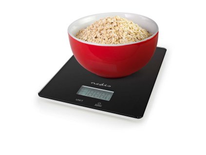 Nedis KASC610BK kuchyňská digitální skleněná váha, černá
