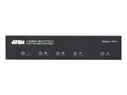 4-Port VGA Přepínač S Podporou Zvuku Černá