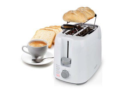 Nedis KABT250EWT topinkovač 750 W / 7 úrovní opékání, držák na pečivo, bílá