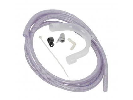 Accessory set for condensation drainage for tumble dryers