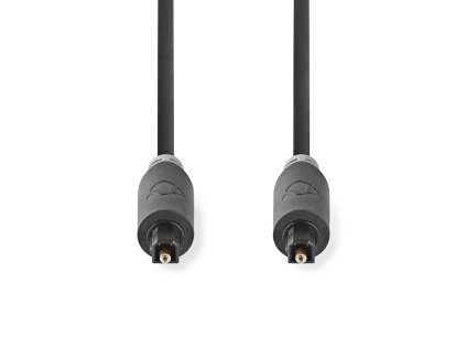 Optický audio kabel | TosLink Zástrčka | TosLink Zástrčka | 5.0 m | Kulatý | PVC | Antracitová | Box