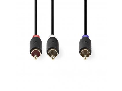 Nedis CABW24000AT30 propojovací audio kabel k subwooferu 2x cinch zástrčka - cinch zástrčka, 3 m