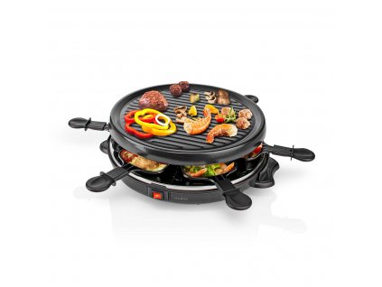 Nedis FCRA200FBK6 gourmet/raclette gril pro 6 osob, 800 W, kulatý