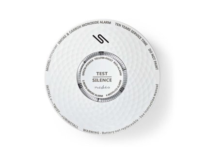 Nedis DTCTCS10WT detektor oxidu uhelnatého, vyhovuje EN 14604 / EN 50291, 10 let životnost, lithiová baterie