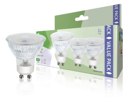 HQ LED žárovka MR16 GU10 4.5W 345lm 3000K balení 3ks (HQLGU103P02)