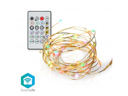 Nedis SmartLife chytrý barevný LED řetěz 5 m, 5W, 400lm, IP44, vícebarevný (WIFILX51RGB)
