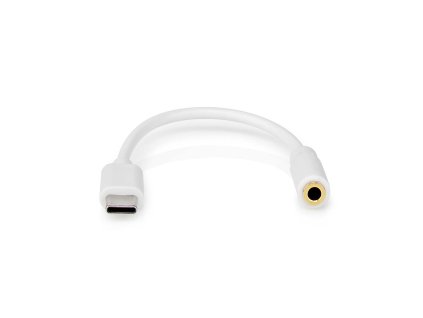 USB Adaptér | USB 2.0 | USB-C™ Zástrčka | 3,5 mm Zásuvka | 0.1 m | Kulatý | Poniklované | PVC | Bílá | Box