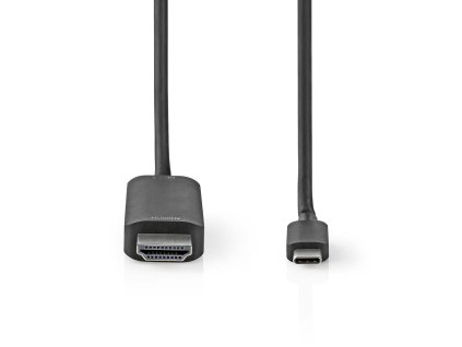 USB Adaptér | USB 3.2 Gen 1 | USB-C™ Zástrčka | Konektor HDMI ™ | 2.00 m | Kulatý | Poniklované | PVC | Černá | Box