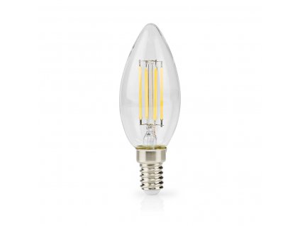 Nedis LED žárovka vláknová svíčka E14 4.5W 470lm 2700K (LBFE14C352)