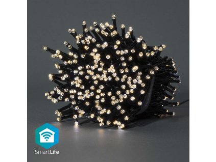 Nedis SmartLife chytrý vánoční řetěz, 400 LED, 20 m, venkovní IP65, teplá bílá (WIFILX01W400)