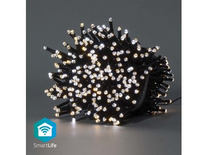 Nedis SmartLife chytrý vánoční řetěz, 400 LED, 20 m, venkovní IP65, teplá/studená bílá (WIFILX02W400)