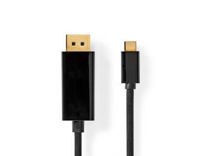 USB-C™ Adaptér | USB 3.2 Gen 1 | USB-C™ Zástrčka | DisplayPort Zástrčka | 4K@60Hz | 2.00 m | Kulatý | Pozlacené | PVC | Černá | Box