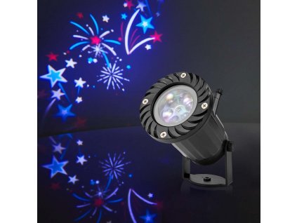 Nedis CLPR2 LED projektor s motivy Vánoce/Silvestr/Halloween/narozeniny, voděodolný IP44