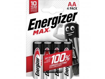 Alkalická baterie Energizer MAX AA 1.5V, 4ks, EN-NMAXAA4