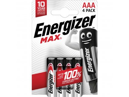 Alkalická baterie Energizer MAX AAA 1.5V, 4ks, EN-NMAXAAA4