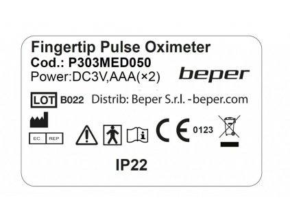 BEPER P303MED050 Pulsní oxymetr 