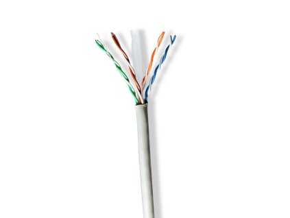 Síťový kabel Roll | CAT6 | Drát | U/UTP | CCA | 305.0 m | Vnitřní | Kulatý | PVC | Šedá | Box