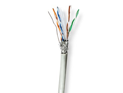 Síťový kabel Roll | CAT6 | Lanko | S / FTP | CCA | 305.0 m | Vnitřní | Kulatý | PVC | Šedá | Box