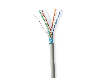 Síťový kabel Roll | CAT6 | Drát | F / UTP | CCA | 305.0 m | Vnitřní | Kulatý | PVC | Šedá | Dárkový Box